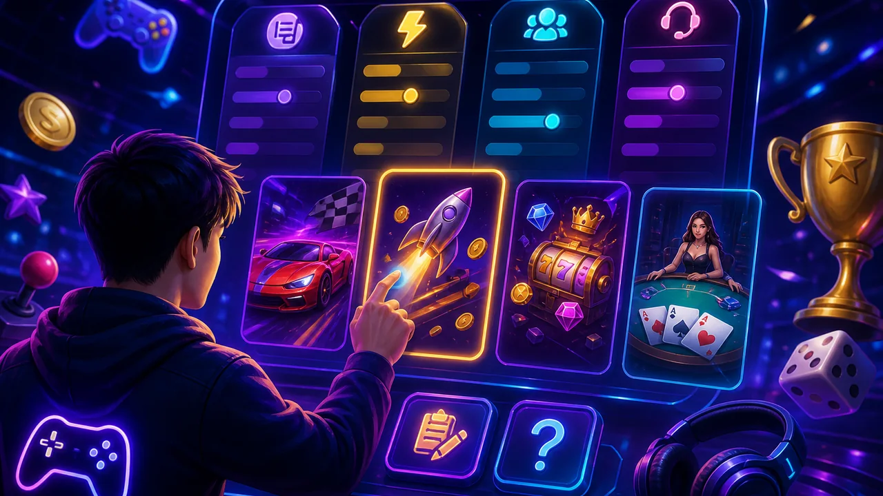 Ma trận chọn game cho người mới: cách chọn trò chơi 13win theo mục tiêu học
